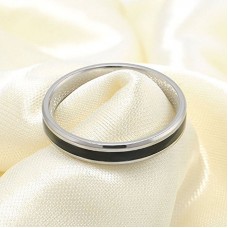 Fashion Jewelry Black Titanium Band Stainless Steel Ring For Men Women