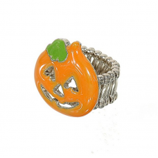 2017 Fashion Orange Pumpkin Stainless Steel Ring for  Halloween gift